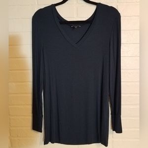 Universal Standard Foundation, dark blue Long Sleeve V-Neck Tee
